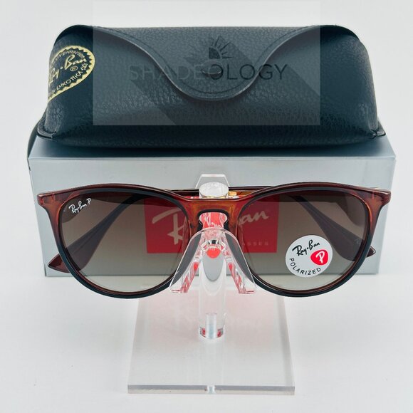 New Ray-Ban Erika Sunglasses RB4171 6593/T5 Transparent Brown Polarized 54mm main image 7